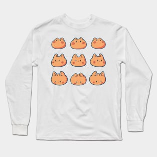 cat head Long Sleeve T-Shirt